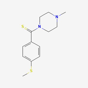 molecular formula C13H18N2S2 B3630599 1-methyl-4-{[4-(methylthio)phenyl]carbonothioyl}piperazine 