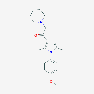 1-[1-(4-Methoxyphenyl)-2,5-dimethylpyrrol-3-yl]-2-piperidin-1-ylethanone