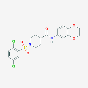 1-[(2,5-dichlorophenyl)sulfonyl]-N-(2,3-dihydro-1,4-benzodioxin-6-yl)-4-piperidinecarboxamide