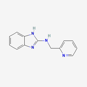 molecular formula C13H12N4 B3630659 N-(Pyridin-2-ylmethyl)-1H-1,3-benzodiazol-2-amine 