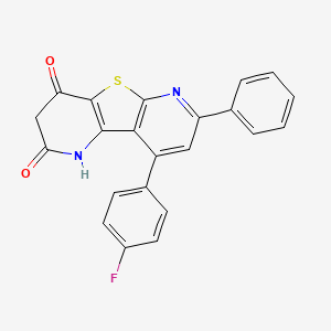 13-(4-Fluorophenyl)-11-phenyl-8-thia-3,10-diazatricyclo[7.4.0.02,7]trideca-1(9),2(7),10,12-tetraene-4,6-dione