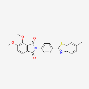 4,5-dimethoxy-2-[4-(6-methyl-1,3-benzothiazol-2-yl)phenyl]-1H-isoindole-1,3(2H)-dione