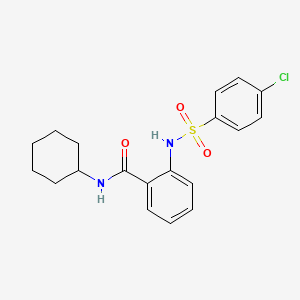 2-{[(4-chlorophenyl)sulfonyl]amino}-N-cyclohexylbenzamide