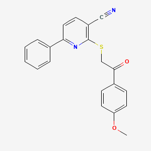 2-{[2-(4-Methoxyphenyl)-2-oxoethyl]sulfanyl}-6-phenylpyridine-3-carbonitrile