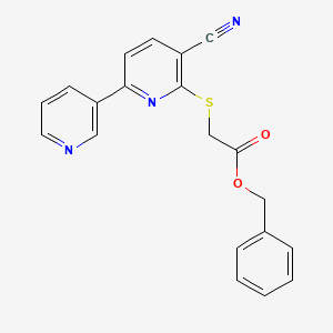 benzyl [(5-cyano-2,3'-bipyridin-6-yl)thio]acetate