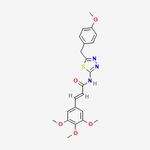 molecular formula C22H23N3O5S B3630738 (E)-N-[5-(4-METHOXYBENZYL)-1,3,4-THIADIAZOL-2-YL]-3-(3,4,5-TRIMETHOXYPHENYL)-2-PROPENAMIDE 