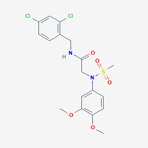 N-[(2,4-dichlorophenyl)methyl]-2-(3,4-dimethoxy-N-methylsulfonylanilino)acetamide