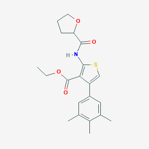 Ethyl 2-(oxolane-2-carbonylamino)-4-(3,4,5-trimethylphenyl)thiophene-3-carboxylate