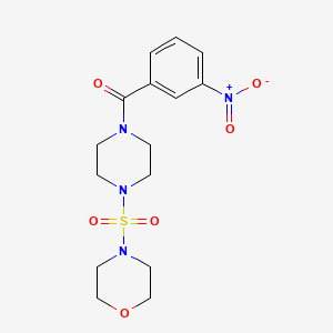 molecular formula C15H20N4O6S B3630793 (4-Morpholin-4-ylsulfonylpiperazin-1-yl)-(3-nitrophenyl)methanone 