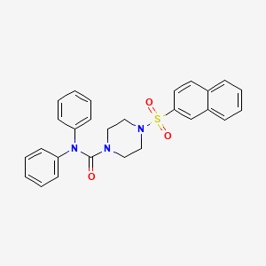 4-naphthalen-2-ylsulfonyl-N,N-diphenylpiperazine-1-carboxamide