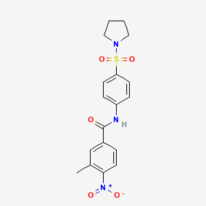 3-methyl-4-nitro-N-[4-(1-pyrrolidinylsulfonyl)phenyl]benzamide