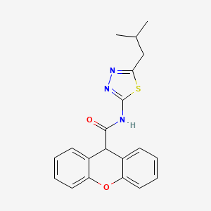 N-[5-(2-methylpropyl)-1,3,4-thiadiazol-2-yl]-9H-xanthene-9-carboxamide