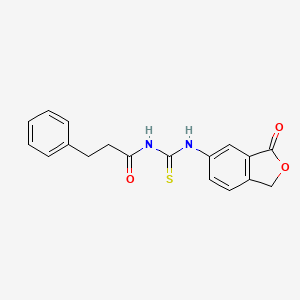 N-{[(3-oxo-1,3-dihydro-2-benzofuran-5-yl)amino]carbonothioyl}-3-phenylpropanamide