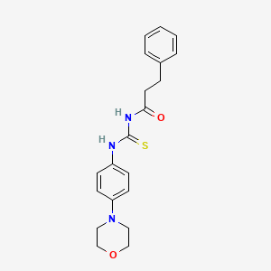 molecular formula C20H23N3O2S B3630818 N-({[4-(4-morpholinyl)phenyl]amino}carbonothioyl)-3-phenylpropanamide 