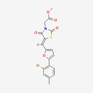 methyl [(5Z)-5-{[5-(2-bromo-4-methylphenyl)furan-2-yl]methylidene}-2,4-dioxo-1,3-thiazolidin-3-yl]acetate