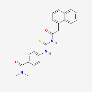 molecular formula C24H25N3O2S B3630874 N,N-diethyl-4-({[(1-naphthylacetyl)amino]carbonothioyl}amino)benzamide 