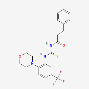 N-({[2-(4-morpholinyl)-5-(trifluoromethyl)phenyl]amino}carbonothioyl)-3-phenylpropanamide