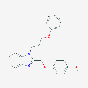 molecular formula C24H24N2O3 B363091 2-[(4-methoxyphenoxy)methyl]-1-(3-phenoxypropyl)-1H-benzimidazole CAS No. 612049-57-7