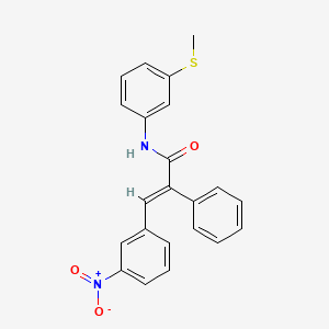 molecular formula C22H18N2O3S B3630925 N-[3-(methylthio)phenyl]-3-(3-nitrophenyl)-2-phenylacrylamide 