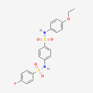 molecular formula C20H19FN2O5S2 B3630947 N-(4-{[(4-ethoxyphenyl)amino]sulfonyl}phenyl)-4-fluorobenzenesulfonamide 