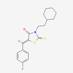 3-(2-cyclohexylethyl)-5-(4-fluorobenzylidene)-2-thioxo-1,3-thiazolidin-4-one