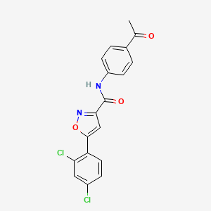 N-(4-acetylphenyl)-5-(2,4-dichlorophenyl)-1,2-oxazole-3-carboxamide