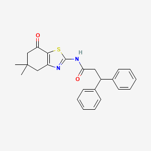 N-(5,5-dimethyl-7-oxo-4,5,6,7-tetrahydro-1,3-benzothiazol-2-yl)-3,3-diphenylpropanamide