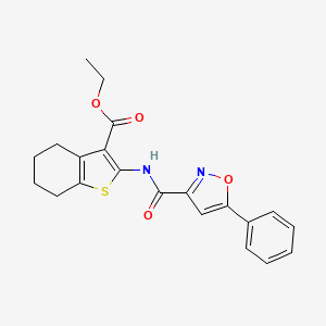 ETHYL 2-(5-PHENYL-1,2-OXAZOLE-3-AMIDO)-4,5,6,7-TETRAHYDRO-1-BENZOTHIOPHENE-3-CARBOXYLATE