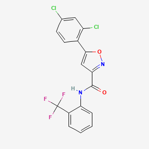 5-(2,4-dichlorophenyl)-N-[2-(trifluoromethyl)phenyl]-3-isoxazolecarboxamide