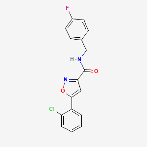 5-(2-CHLOROPHENYL)-N~3~-(4-FLUOROBENZYL)-3-ISOXAZOLECARBOXAMIDE