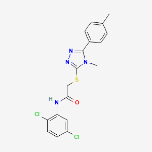 molecular formula C18H16Cl2N4OS B3631025 N-(2,5-dichlorophenyl)-2-{[4-methyl-5-(4-methylphenyl)-4H-1,2,4-triazol-3-yl]sulfanyl}acetamide 