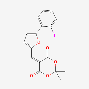 5-[[5-(2-Iodophenyl)furan-2-yl]methylidene]-2,2-dimethyl-1,3-dioxane-4,6-dione