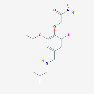 molecular formula C15H23IN2O3 B3631062 2-{2-ethoxy-6-iodo-4-[(isobutylamino)methyl]phenoxy}acetamide 