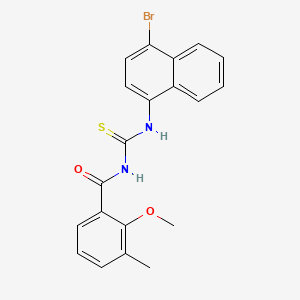 molecular formula C20H17BrN2O2S B3631096 N-[(4-bromonaphthalen-1-yl)carbamothioyl]-2-methoxy-3-methylbenzamide 