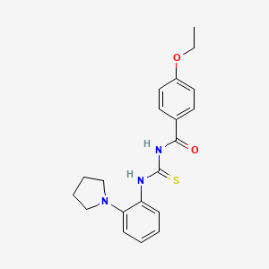 4-ethoxy-N-{[2-(pyrrolidin-1-yl)phenyl]carbamothioyl}benzamide