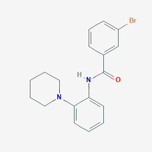 molecular formula C18H19BrN2O B3631125 3-bromo-N-[2-(piperidin-1-yl)phenyl]benzamide 