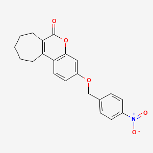 3-[(4-NITROPHENYL)METHOXY]-6H,7H,8H,9H,10H,11H-CYCLOHEPTA[C]CHROMEN-6-ONE