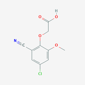 molecular formula C10H8ClNO4 B3631138 (4-chloro-2-cyano-6-methoxyphenoxy)acetic acid 