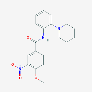 4-methoxy-3-nitro-N-[2-(1-piperidinyl)phenyl]benzamide