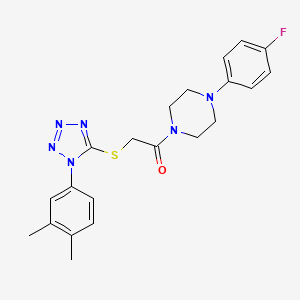 1-({[1-(3,4-dimethylphenyl)-1H-tetrazol-5-yl]thio}acetyl)-4-(4-fluorophenyl)piperazine