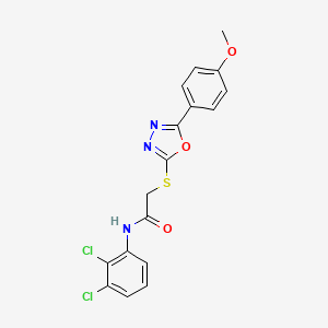 molecular formula C17H13Cl2N3O3S B3631186 N-(2,3-dichlorophenyl)-2-{[5-(4-methoxyphenyl)-1,3,4-oxadiazol-2-yl]sulfanyl}acetamide 