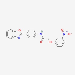 N-[4-(1,3-benzoxazol-2-yl)phenyl]-2-(3-nitrophenoxy)acetamide