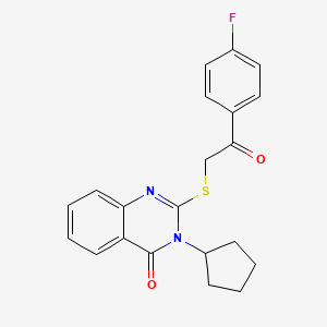 3-cyclopentyl-2-{[2-(4-fluorophenyl)-2-oxoethyl]thio}-4(3H)-quinazolinone