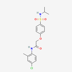 N-(4-chloro-2-methylphenyl)-2-[4-(propan-2-ylsulfamoyl)phenoxy]acetamide