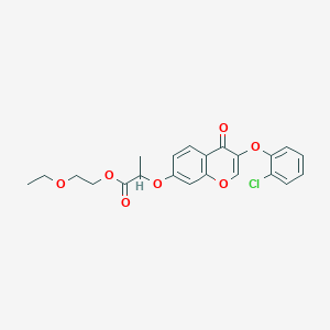 molecular formula C22H21ClO7 B363125 2-ethoxyethyl 2-{[3-(2-chlorophenoxy)-4-oxo-4H-chromen-7-yl]oxy}propanoate CAS No. 442563-91-9