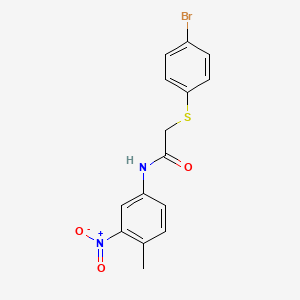 2-[(4-bromophenyl)thio]-N-(4-methyl-3-nitrophenyl)acetamide