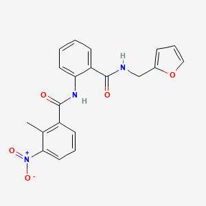 N-{2-[(furan-2-ylmethyl)carbamoyl]phenyl}-2-methyl-3-nitrobenzamide