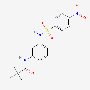 2,2-dimethyl-N-(3-{[(4-nitrophenyl)sulfonyl]amino}phenyl)propanamide