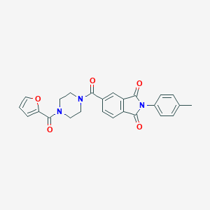 molecular formula C25H21N3O5 B363131 5-(4-(Furan-2-carbonyl)piperazine-1-carbonyl)-2-(p-tolyl)isoindoline-1,3-dione CAS No. 728028-94-2