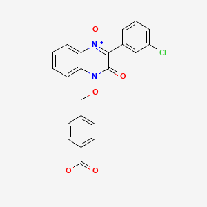 methyl 4-({[3-(3-chlorophenyl)-4-oxido-2-oxo-1(2H)-quinoxalinyl]oxy}methyl)benzoate